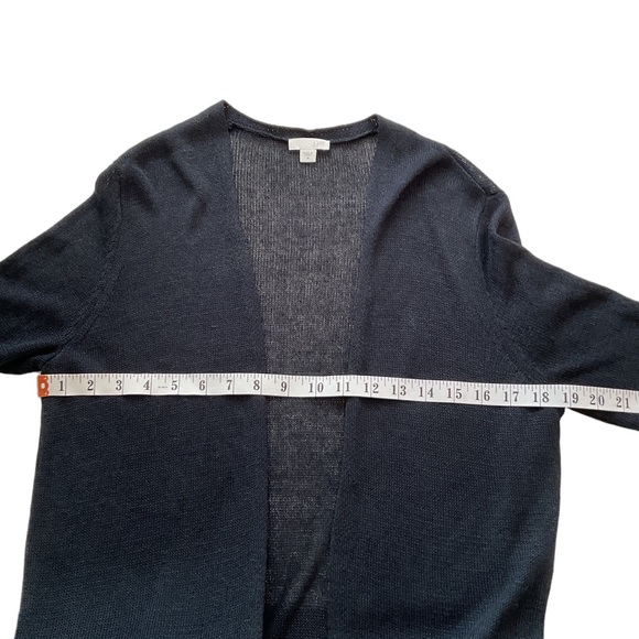J. Jill Navy Blue Women's Open Cardigan Sweater Linen Rayon, size M - Picture 7 of 9